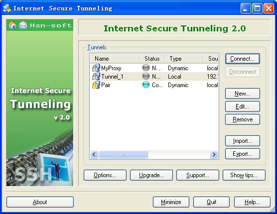 SHH Tunnel Manager Screenshot